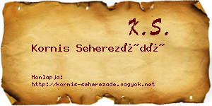 Kornis Seherezádé névjegykártya